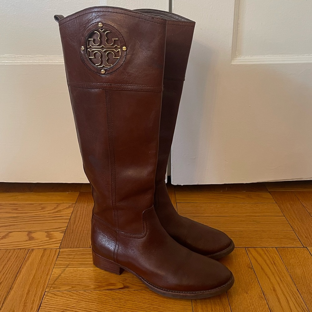 Tory Burch Brown Over the Knee Equestrian Boots - Picture 1 of 12